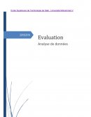 Projet de fin d'étude - Analyse de données