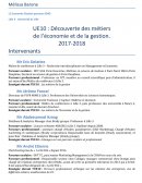 Découverte des métiers de l'économie et de la gestion