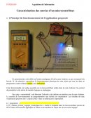 Caractérisation des entrées d'un microcontrôleur