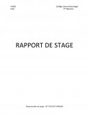 Rapport de stage en entreprise de maçonnerie