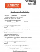 Questionnaire de satisfaction point P