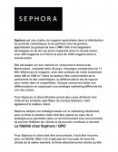 Rapport de stage Sephora
