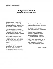 Anthologie Le Regret Td Romane Chapuis
