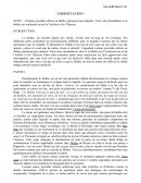 Dissertation théâtre