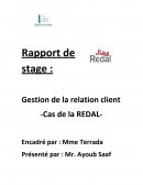 Gestion de la relation client - cas de la Redal