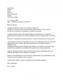 Lettre de motivation pour le poste de commercial