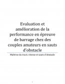 Evaluation et amélioration de la performance en épreuve de barrage chez des couples amateurs en sauts d’obstacle