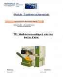 TP : Machine automatique à scier des barres d'acier