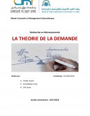 La théorie de la demande