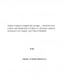 Analyse critique des ouvrages: "Stylistique comparee du francais et de l'anglais" de Vinay et Darbelnet et " Interpreter pour traduire" de Seleskovitch et Lederer