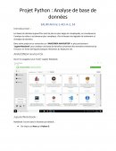 Projet Python : Analyse de base de données