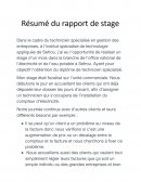 Résumé de rapport de stage à l’institut spécialisé de technologie appliquée de Sefrou
