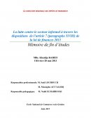 La lutte contre le secteur informel à travers les dispositions de l’article 7 (paragraphe XVIII) de la loi de finances 2011