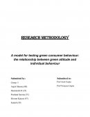 A model for testing green consumer behaviour: the relationship between green attitude and individual behaviour