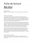 Fiche de lecture sur Bel-Ami