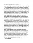 LA PERFORMANCE COMMERCIALE ET FINANCIERE