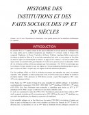 Histoire des institutions et des faits sociaux