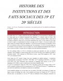 Histoire des institutions et des faits sociaux