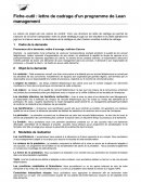 Lettre de cadrage LEAN