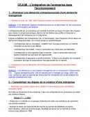 CEJUM : L'intégration de l'entreprise dans l'environnement
