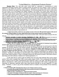 Harvard Case Study Curled Metal Inc Engineered Products Division Etude De Cas Naveen Kishore