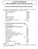Fiche technique de commercialisation du cacao