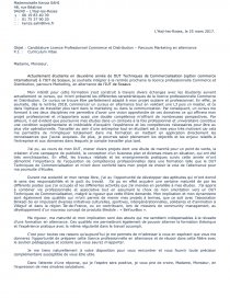 Lettre De Motivation Licence Pro Commerce International