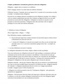 Chapitre préliminaire. Introduction générale au droit des obligations