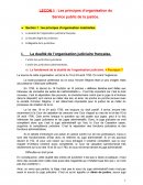 Les principes d'organisation du service public de la justice