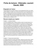 Fiche de lecture l'Eldorado Laurent Gaudé