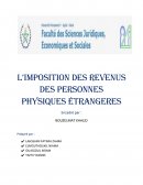 L’imposition des revenus des personnes physiques étrangères