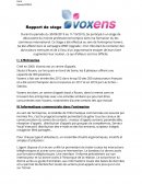 Rapport de stage dans l'entreprise Voxens