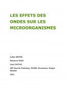 LES EFFETS DES ONDES SUR LES MICROORGANISMES