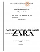 Rapport de stage Zara