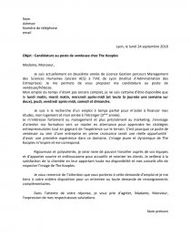 Lettre De Motivation Candidature Au Poste De Vendeuse Chez The Kooples Lettre Type Agathe Deroo