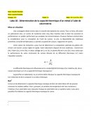 Détermination de la capacité thermique d’un métal à l’aide de calorimétrie