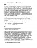 La gouvernance de l’entreprise