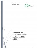 Dossier formation à la qualification de surveillant de nuit