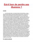 Est-il bon de perdre ses illusions?