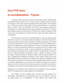 Mondialisation au travers de Toyota