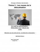 Echanges et relations internationales : les causes de la délocalisation