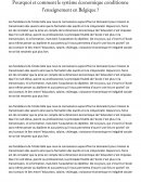 Le système économique et l'enseignement en Belgique