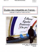 Etudes des inégalités en France