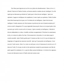 Des Fleurs Pour Algernon - Commentaire De Texte - Cindy2004