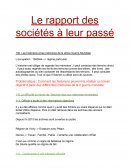 Le rapport des sociétés à leur passé