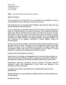 Lettre De Motivation Licence Pro Tourisme