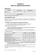 Gérer les approvisionnements
