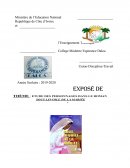 ETUDE DES PERSONNAGES
