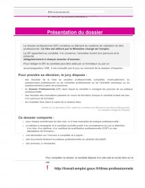 exemple dossier professionnel agent de restauration