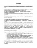 TD Droit pénal : Arrêt de la Chambre criminelle de la Cour de Casation du mercredi 10 janvier 1996